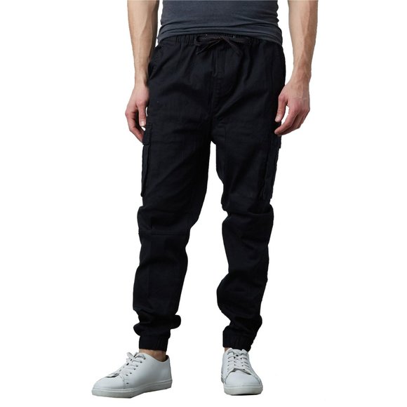 NWT Jump Start Small S Men's Flex Stretch Cargo Jogger Pants Chino Twill Cotton - Picture 1 of 8